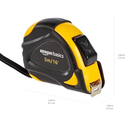 Self-Locking Tape Measure - 16-Foot (5-Meter) - Black & Yellow