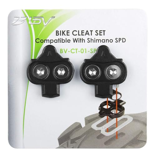 BV Bike SPD & Look X-Track Cleats - 2 Pairs for Shimano & Indoor Cycling