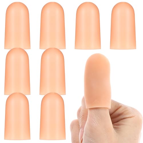 8-Pack Silicone Finger Cots - Protective Finger Sleeves