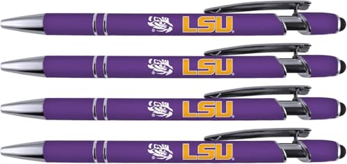 Multiuse LSU Spirit Pen - Soft Touch Metal, 4 Pack