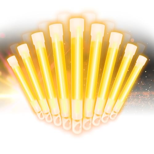 Emergency Safety Glow Sticks - Ultra Orange, 10PCS, 30 Minutes Duration