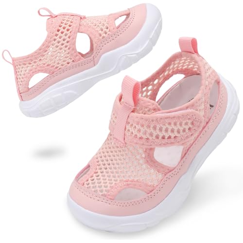 Kids Water Shoes - Toddler Barefoot Aqua Socks for Swim Pool Beach Pink 6 Pack
