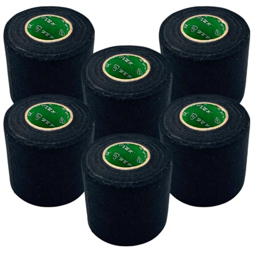 Shield Black 2 Inch Spatting Tape – Athletic Ankle & Joint Support, Tear by Hand, Flexible, Breathable, 6 Pack