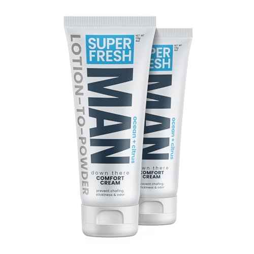 Ocean Citrus Deodorant Powder Lotion for Men - 4oz 2-Pack