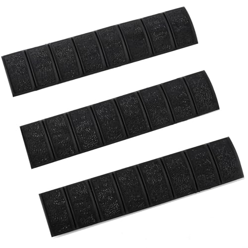 Picatinny Rail Cover - 3 Pack Non-Slip Checkered Protector Panels for 20mm Rails