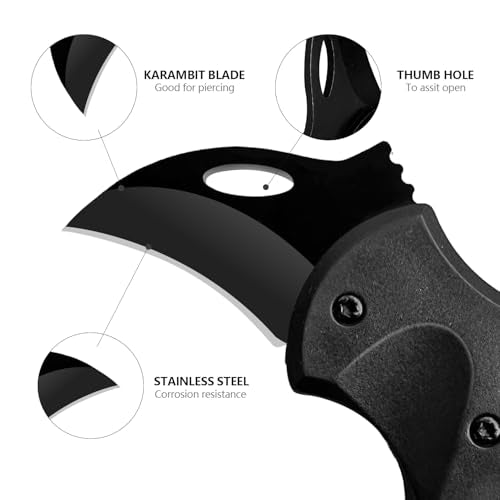 2-Pack Folding Pocket Knives, Keychain EDC Box Cutters - Stainless Steel