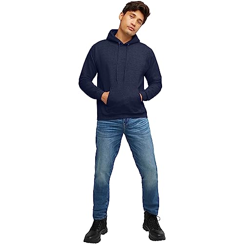 Hanes EcoSmart Fleece Hoodie XL Heather Navy – Men’s & Women’s Midweight Sweatshirt