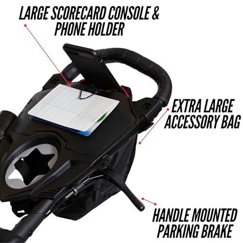 Nitron Golf Push Cart with Auto-Open Technology - One Size Black/Slate