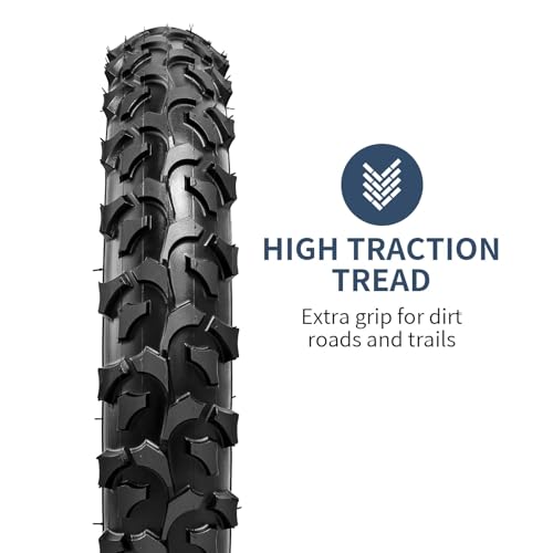 YunSCM 2-Pack 12.5 Inch Mountain Bike Tires & Schrader Tubes - Off-Road & Road Compatible
