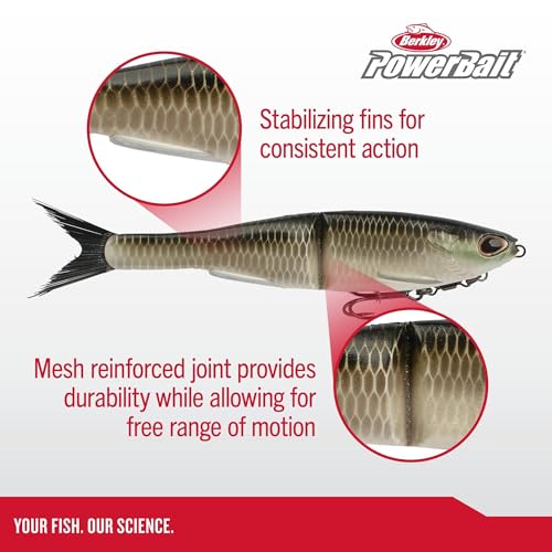 PowerBait Nessie Soft Fishing Bait - Hickory Shad, 7in