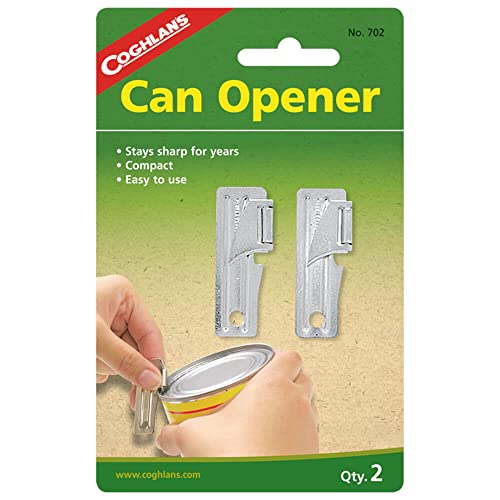 Portable Manual Can Opener 2-Pack - Durable Nickel-Plated Steel - Silver