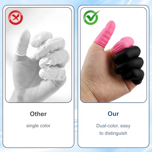 100 Pcs Disposable Silicone Finger Cots - Medium Size Finger Protectors