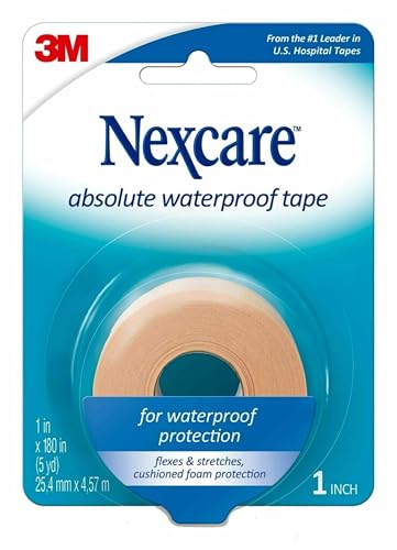 Waterproof Medical Tape - 1 Inch x 5 Yards, Flexible Adhesive