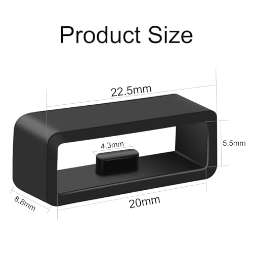 Silicone Loop Kit for Magic Bands - Secure Fastener Rings, 6-Pack Black & White