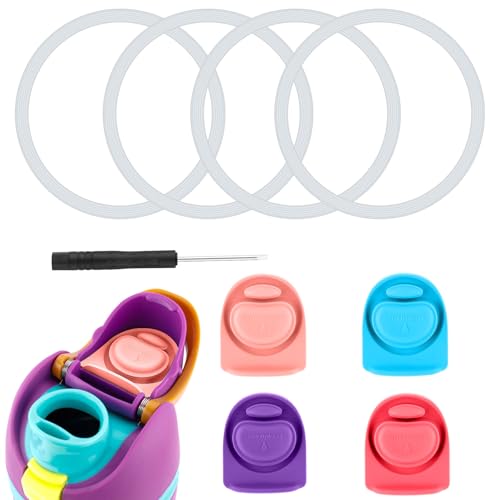 Silicone Replacement Stoppers & Seal Rings for Owala Bottles - 8 Pack