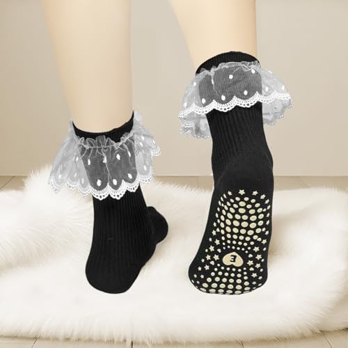 Non-Slip Grip Polka Dot Yoga Socks for Women - One Size, 3 Colors