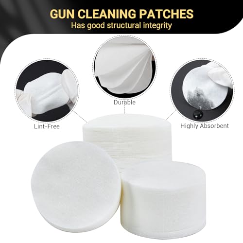 Gun Cleaning Patches - 600PCS Thick Lint-Free Pads with Storage Box
