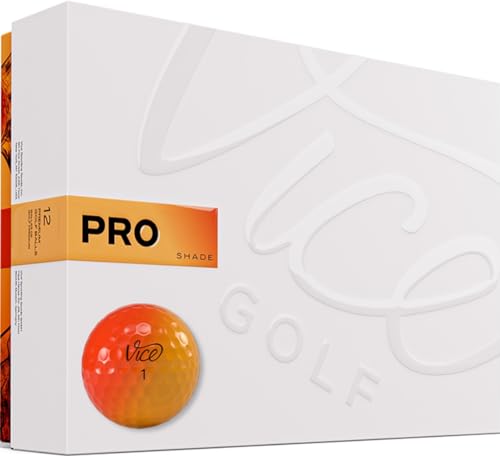 Vice Pro Golf Balls Shade Red Orange - Tour-Level Performance, 3-Piece Urethane Cover, Generation 2