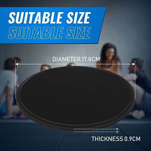 24 Pcs Abdominal Exercise Sliders - Dual Sided Workout Discs - Black