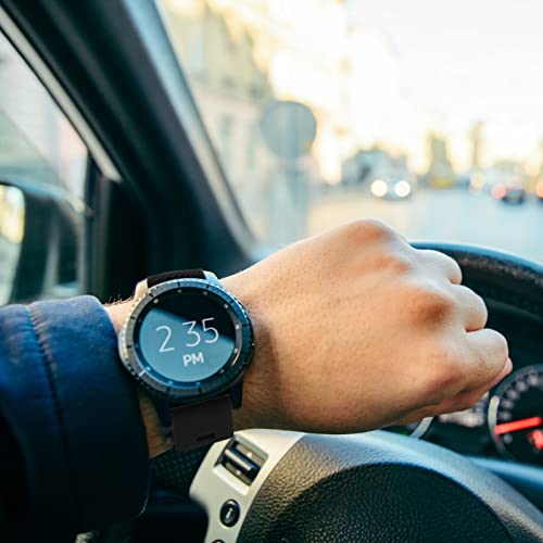 20mm Black Silicone Rubber Watch Band with Stainless Steel Buckle