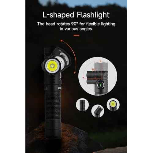 LUMINTOP Head Flashlight L2, 1300 Lumens, 158 Meters Rechargeable LED Headlamp, IPX4 Waterproof, for Camping, Hiking, Emergency, Outdoor