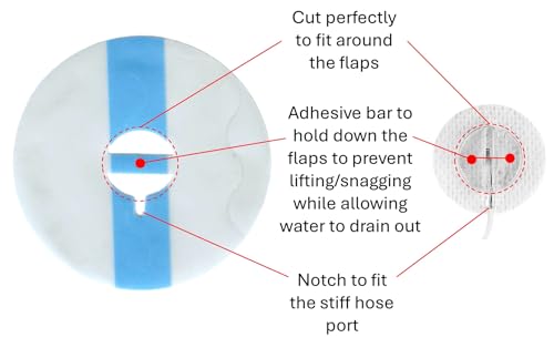 30-Pack Waterproof Adhesive Patches for 90-Degree Infusion Sets