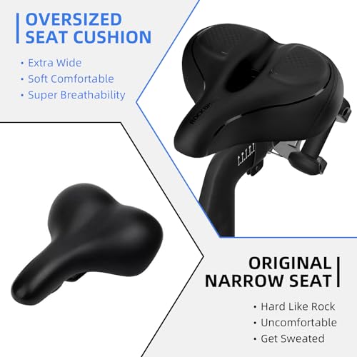 ROCKBROS Oversized Memory Foam Bike Seat Cushion for Peloton & Exercise Bikes