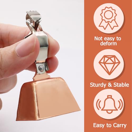 Biaungdo Copper Fishing Bells for Rods 20 Pcs - Clamp Clip, Ice & Catfish Accessories
