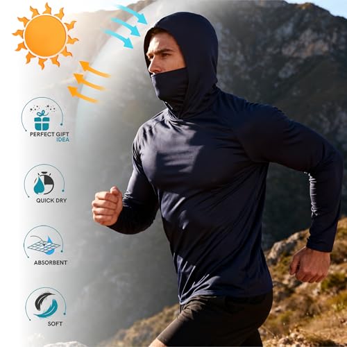 HovSiyla UV Sun Protection Fishing Hoodie 5-Pack - Long Sleeve Rash Guard for Hiking & Outdoor Sports