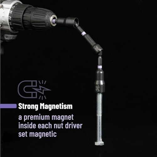 Bates Choice Magnetic Nut Driver Set, 20pc, Metric & SAE, 5-13mm, 3/16"-1/2", Hex Nut Driver Set with Storage Bag