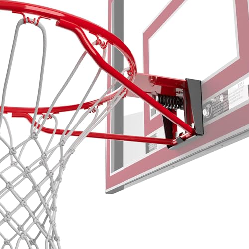 18" Steel Basketball Rim with Net - Breakaway - Slam Jam - Red