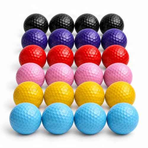 Thorza Multicolored Golf Balls Set of 24 - Putting & Practice Training Equipment