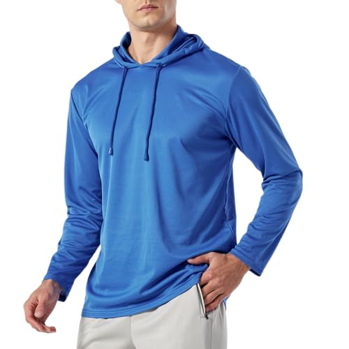 UPF 50+ Men's Sun Protection Hoodie with Face Mask - Lightweight UV Wear