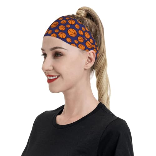 Sports Sweatband Headbands for Women & Men - Black