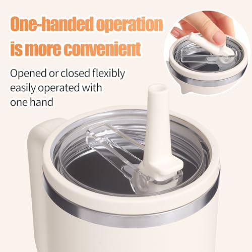 40oz Tumbler Lid Replacement with Flip Straw - 2 Pack Black