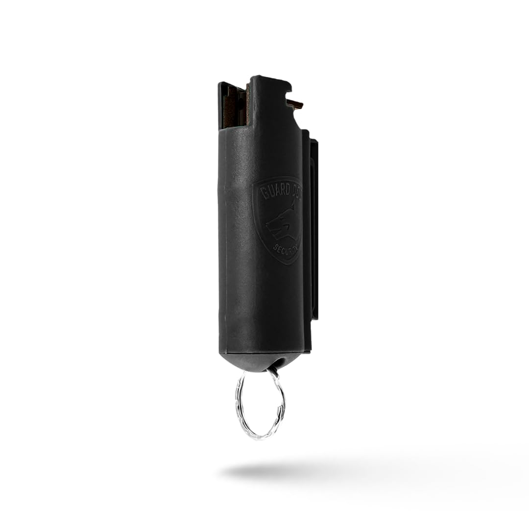 Guard Dog Security Quick Action Pepper Spray Self Defense Keychain, Maximum Strength 1.44 MC, OC Spray, 16-Foot Range, Twist-Lock Safety, Belt Clip for Easy Carry for Women, Men