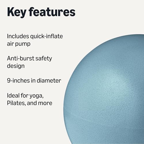 9-Inch Mini Pilates Ball - Anti-Burst Aqua Exercise Ball