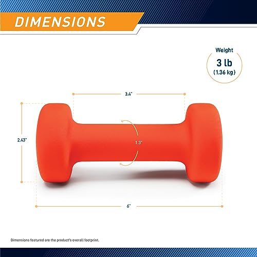 3lb Neoprene Dumbbell - Strawberry Color - Single Weight for Home Gym