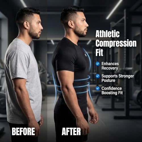 Heat Trapping Sauna Shirt for Men - Compression Sweat Vest, X-Large Black