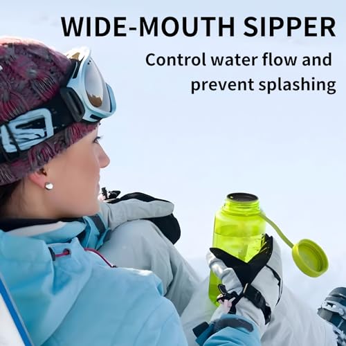 Silicone Splash Guard for Wide Mouth Water Bottles - 2 Pack