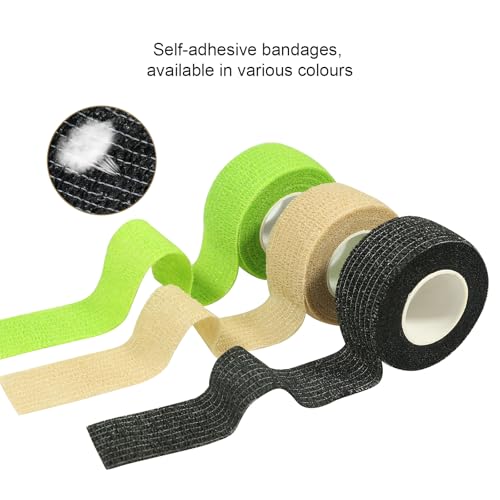 Self-Adhesive Elastic Bandage Wrap - 10PCS 1in x 14.7ft Blue