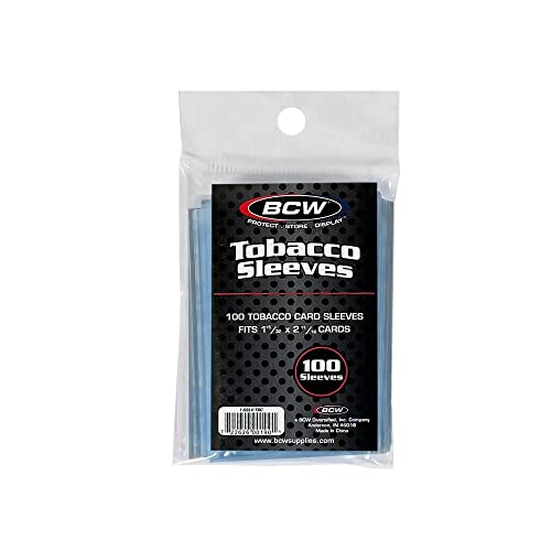 Tobacco Card Sleeves - Acid-Free, Archival Quality, 100 Pack