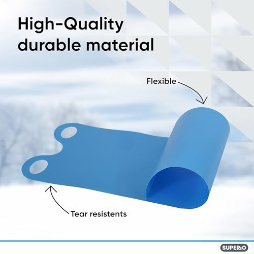 Flexible Snow Slider Mat - 54" Lightweight Sled for Kids & Adults - Blue