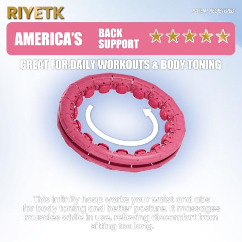 Infinity Weighted Hula Hoop - Detachable Exercise Hoop, Pink