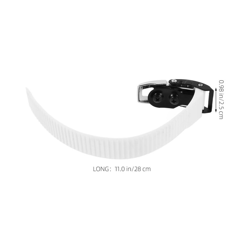 VANZACK Ice Skate Buckle Strap Universal Replacement for Roller Skates Smooth Skating Experience PVC Design White Energy Strap with Screws for Secure Fit