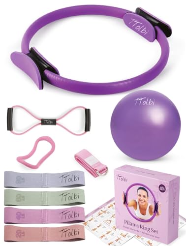 Pilates Ring and Ball Set - Luxury Purple | 10-in-1 Home Workout Kit