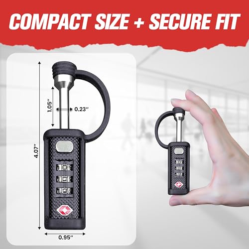 TSA Approved Heavy-Duty Gun Case Lock - Black, 2 Pack