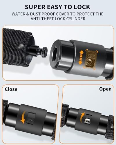 Sportneer Bike Lock - High Security 8mm Thick Anti-Theft Chain Lock | 3.2/4ft Heavy Duty with 2 Keys