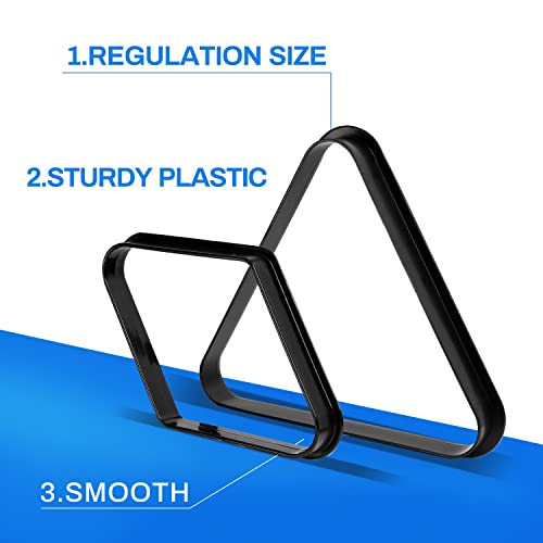GSE 8-Ball Triangle + 9-Ball Diamond Pool Rack Set — Plastic Billiard Racks