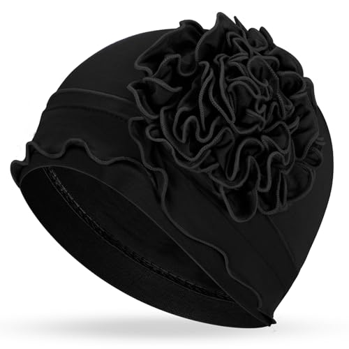 Cotton Cancer Headwear for Women - Chemo Turban - Black